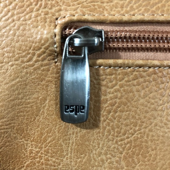 Espe handbag brown and  black with red flower - Picture 6 of 14